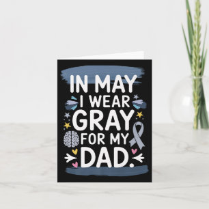 Brain Tumour Awareness Month Grey Ribbon Apparel M Card