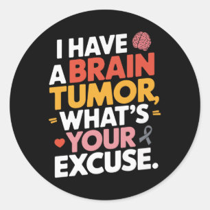 Brain Tumour Awareness Month Grey Ribbon Apparel M Classic Round Sticker