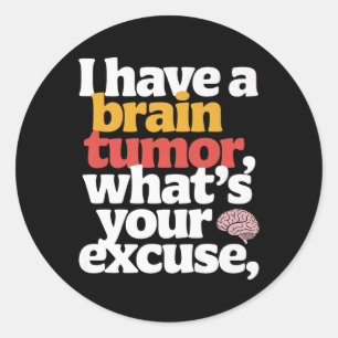 Brain Tumour Awareness Month Grey Ribbon Apparel M Classic Round Sticker