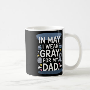 Brain Tumour Awareness Month Grey Ribbon Apparel M Coffee Mug