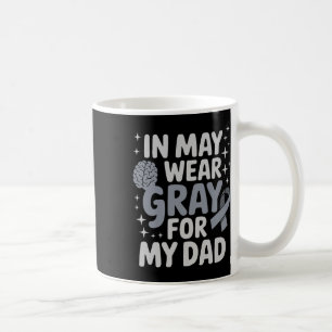 Brain Tumour Awareness Month Grey Ribbon Apparel M Coffee Mug