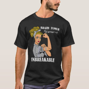 Brain Tumour Awareness Warrior Unbreakable Survivo T-Shirt