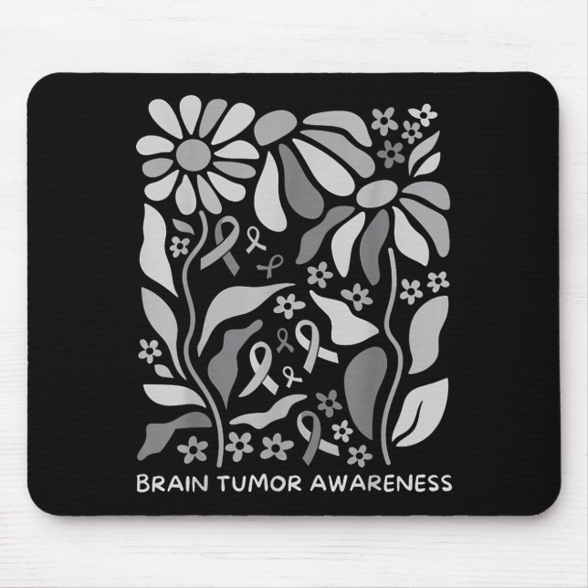 Brain tumour awareness wear grey in may strong mouse pad (Front)