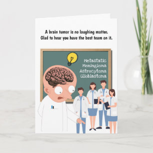 Brain tumour doctors brainstorming ideas in class card