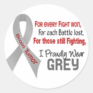 Brain Tumour For Every…..I Proudly Wear Grey 1 Classic Round Sticker