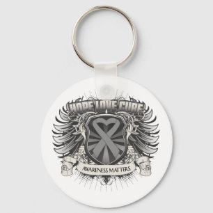 Brain Tumour Hope Love Cure Key Ring
