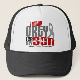Brain Tumour I Wear Grey For My Son 6.2 Trucker Hat