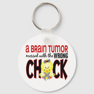Brain Tumour Messed With The Wrong Chick Key Ring