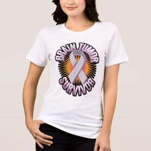 Brain Tumour Survivor Bold Awareness _1 Tri-Blend Shirt