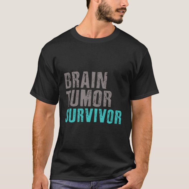 Brain Tumour Survivor S Cancer Awareness Surgery T-Shirt (Front)