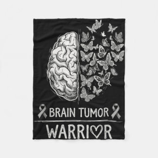 Brain tumour warrior brain tumour awareness brain fleece blanket