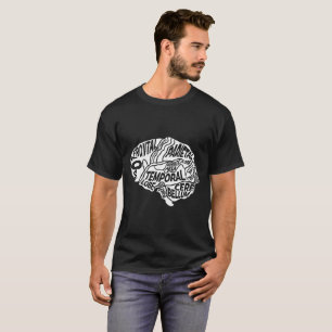 Brain typography anatomy neuroscience nurse shirt