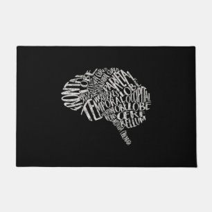 Brain Typography RN Neuroscience Doormat