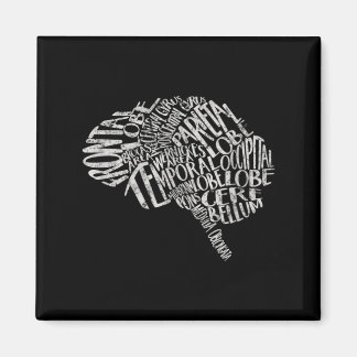 Brain Typography RN Neuroscience Magnet