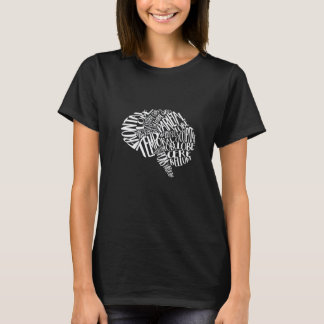 Brain Typography RN Neuroscience Nurse Neurologis T-Shirt