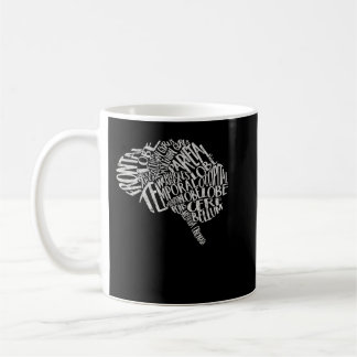 Brain Typography T RN Neuroscience Nurse Neurologi Coffee Mug