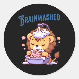 Brain Washed Lion Sticker