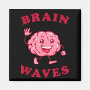 Brain waves - funny science biology magnet