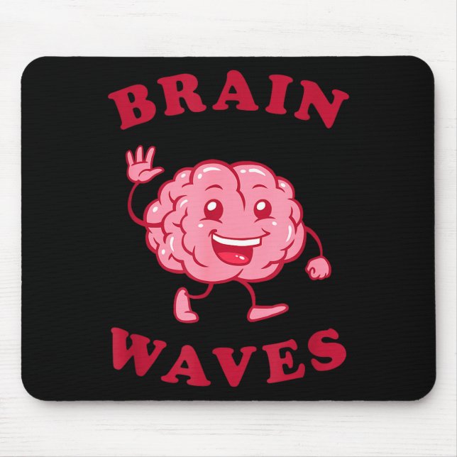 Brain waves - funny science biology  mouse pad (Front)