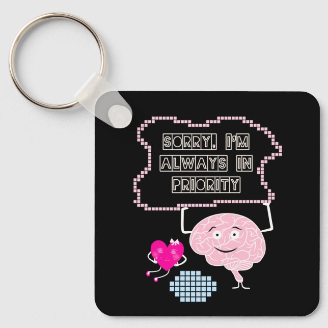 Brain with heart key ring (Front)