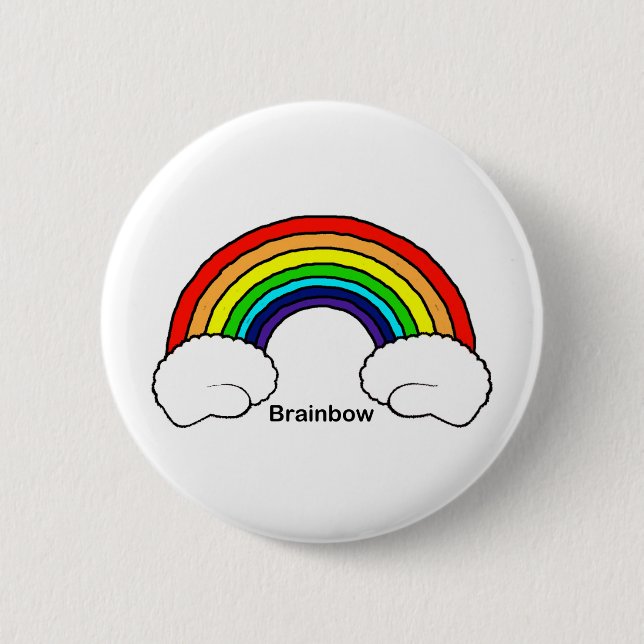 Brainbow 6 Cm Round Badge (Front)