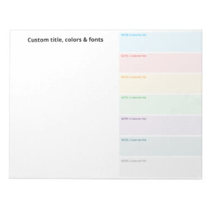 Braindump Custom EDITABLE minimalist 7-days blank Notepad