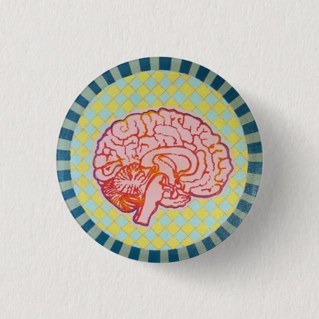 brainiac 3 cm round badge (Front)