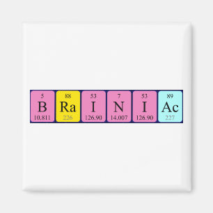 Brainiac periodic table name magnet