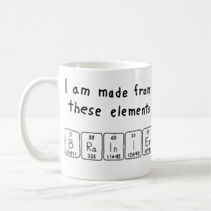 Brainier periodic table name mug