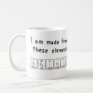 Brainier periodic table name mug