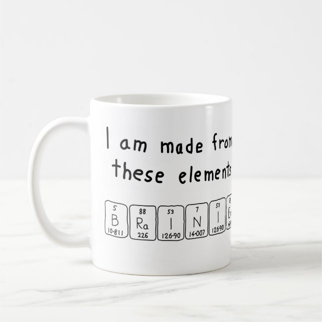 Brainier periodic table name mug (Left)