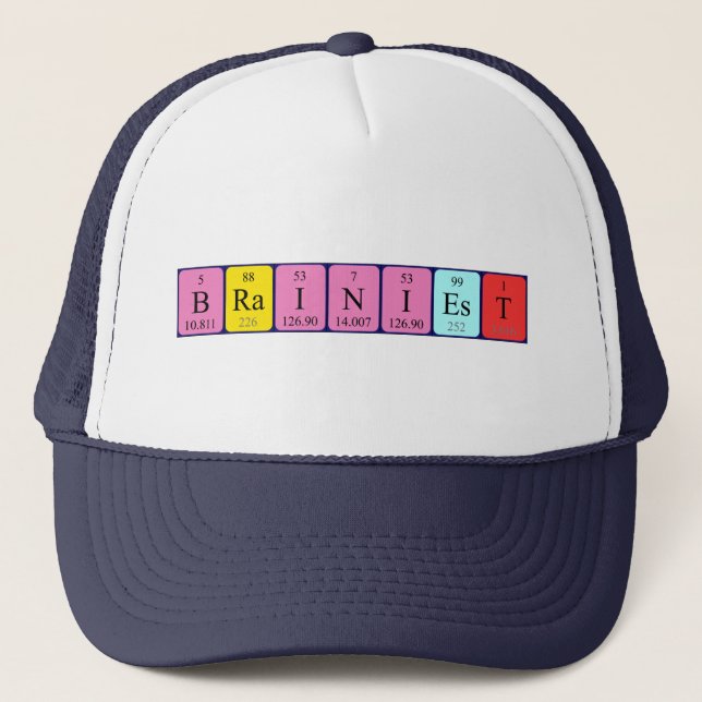 Brainiest periodic table name hat (Front)