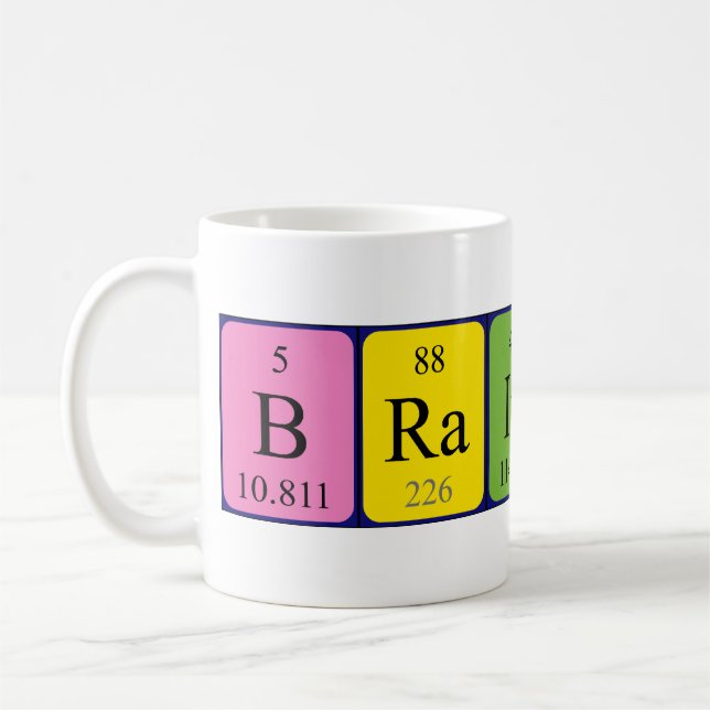 Brainiest periodic table name mug (Left)