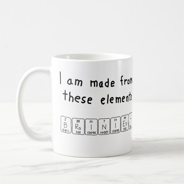 Brainiest periodic table name mug (Left)