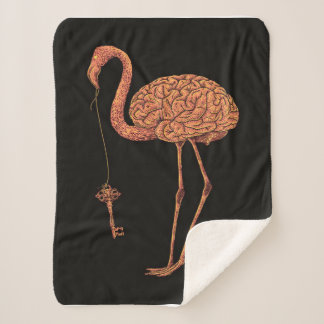 Brainingo Flamingo blanket| gift for lover Sherpa Blanket