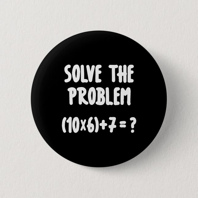 Brainrot 67 Meme 6-7 Funny Math Teacher  6 Cm Round Badge (Front)