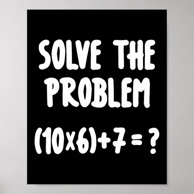 Brainrot 67 Meme 6-7 Funny Math Teacher  Poster (Front)