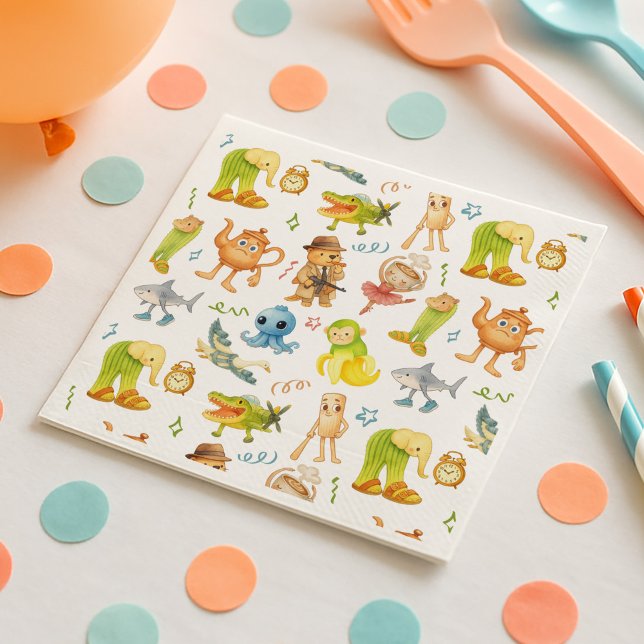 Brainrot Meme Birthday Party Napkin (Creator Uploaded)