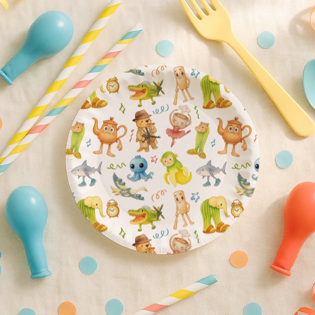 Brainrot Meme Birthday Party Paper Plate (Creator Uploaded)