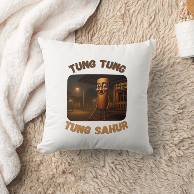 BrainRots Tung Tung Tung Sahur  Cushion (Blanket)