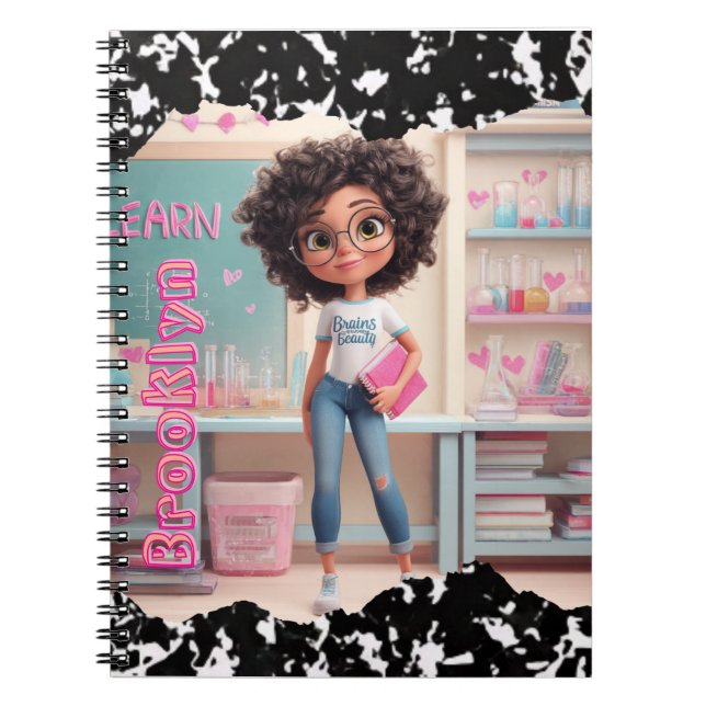 Brains & Beauty: Lab Notes Notebook (Front)