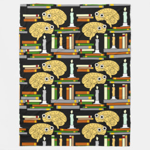 Brains Books and Candles Fleece Blanket