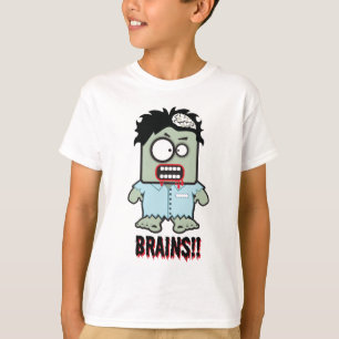 Brains cartoon zombie Halloween Shirt