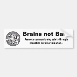 Brains not Bans (white) Bumper Sticker