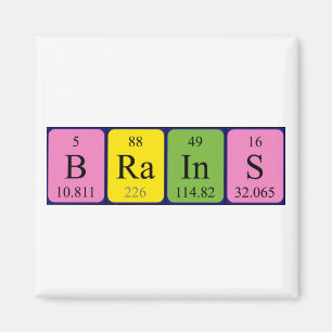 Brains periodic table name magnet