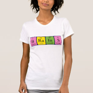 Brains periodic table name shirt