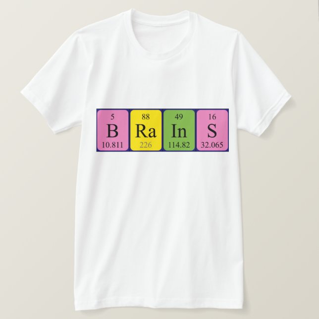 Brains periodic table name shirt (Design Front)