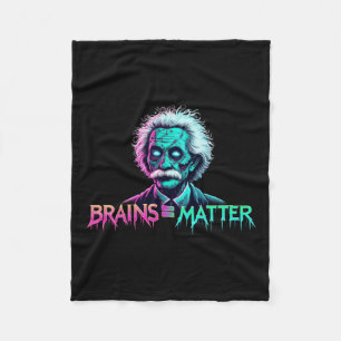 Brains = Sticker  Fleece Blanket
