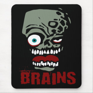 Brains zombie mouse pad