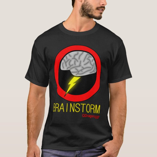 Brainstorm - Men's Black T-Shirt (Front)